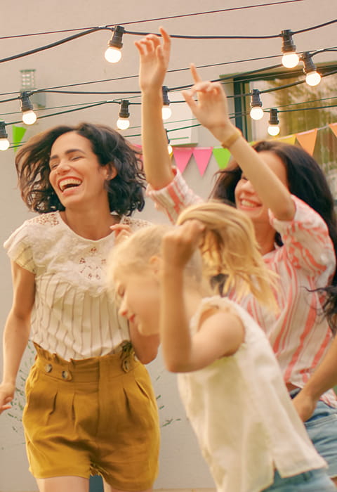 family members dance at a private event